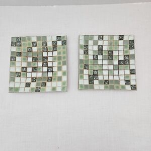 Vintage Mosaic Tile Ash Trays Mid-Century Modern Retro